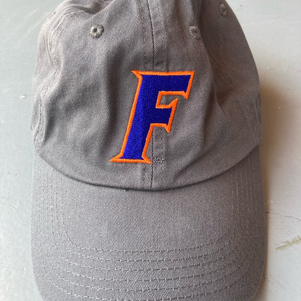 New grey embroidered university of florida adjustable baseball hat